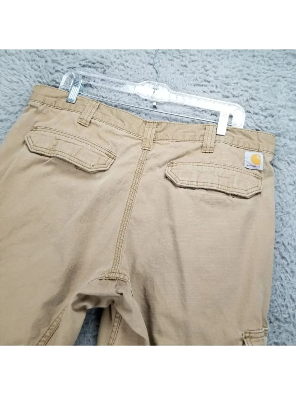 Carhartt Pants Mens 36x32 Tan 100% Cotton Mid Rise Relaxed Fit